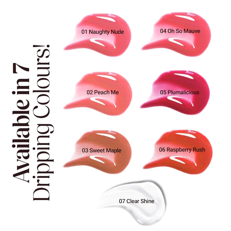 Hilary Rhoda Glass Glow Lip Gloss | Nourishing & Hydrating Lip Gloss | Sheer Coverage | High Shine | Juicy & Plump Lips | Glides on Smoothly | 5ml (Plumalicious - Shade 05) - Thumbnail 8